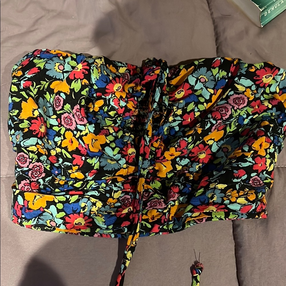 Floral Strapless Top